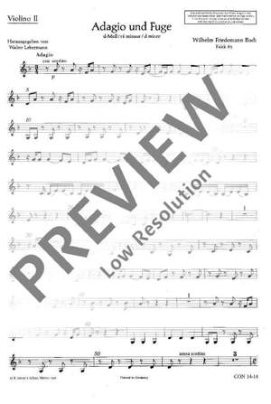 Bach, Wilhelm Friedemann: Adagio and Fugue D minor Falck 65