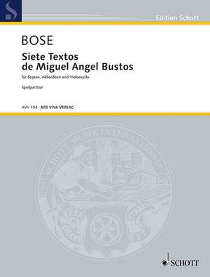 Bose, Hans-Juergen von: Siete Textos de Miguel Angel Bustos