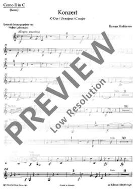Hofstetter, Roman: Concerto C Major