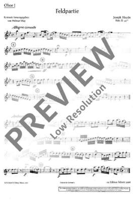 Haydn, Joseph: Feldpartie Hob. II: 43