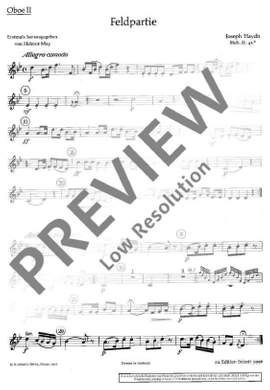 Haydn, Joseph: Feldpartie Hob. II: 43