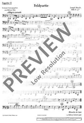Haydn, Joseph: Feldpartie Hob. II: 43