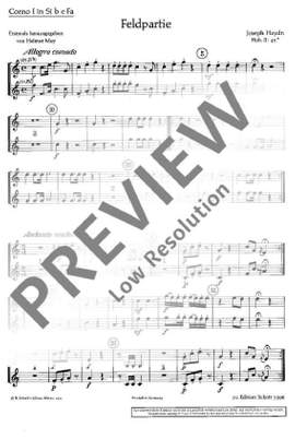 Haydn, Joseph: Feldpartie Hob. II: 43