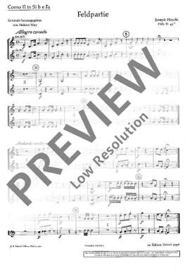 Haydn, Joseph: Feldpartie Hob. II: 43