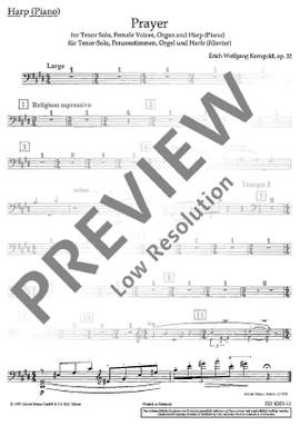 Korngold, Erich Wolfgang: Prayer op. 32
