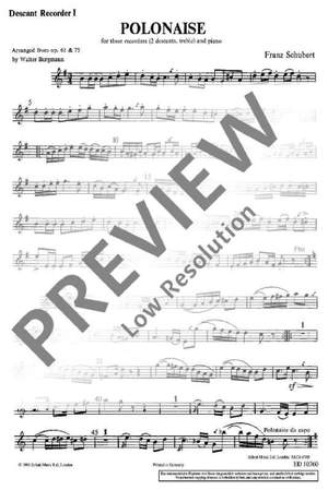Schubert, Franz: Polonaise