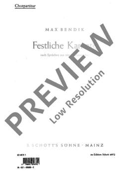 Bendik, Max: Festliche Kantate