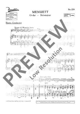 Beethoven, Ludwig van: Menuett G Major