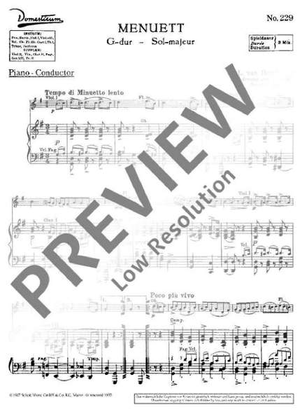 Beethoven: Menuet G Major