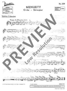 Beethoven, Ludwig van: Menuett G Major
