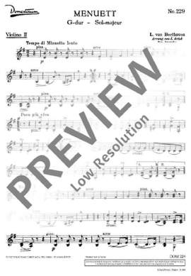 Beethoven, Ludwig van: Menuett G Major
