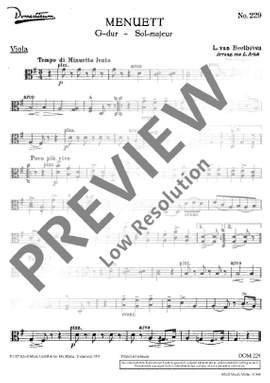 Beethoven, Ludwig van: Menuet G Major