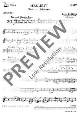 Beethoven, Ludwig van: Menuet G Major