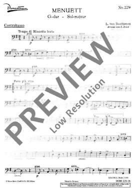 Beethoven, Ludwig van: Menuet G Major