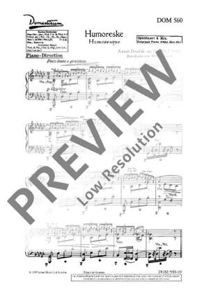 Dvořák, Antonín: Humoreske / Zigeunerlied op. 101/7 und 55/4