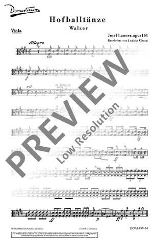 Lanner, Joseph: Hofballtänze op. 161
