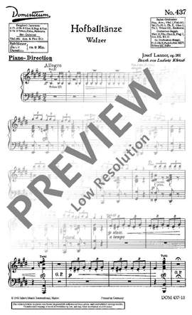 Lanner, Joseph: Hofballtänze op. 161