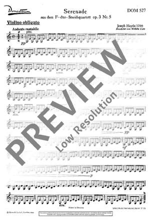 Haydn, Joseph: Serenade op. 3/5 Hob. III:17