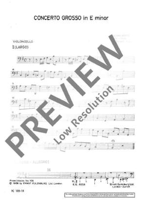 Boyce, William: Concerto grosso E minor