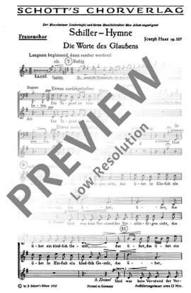 Haas, Joseph: Schiller-Hymne op. 107
