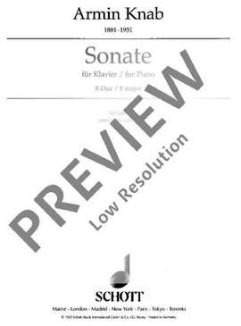 Knab, Armin: Piano Sonata in E Major