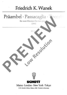 Wanek, Friedrich K.: Präambel - Passacaglia - Toccata