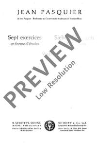 Pasquier, Jean: 7 Übungen in Etüdenform