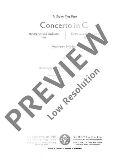 Helm, Everett: Concerto in G