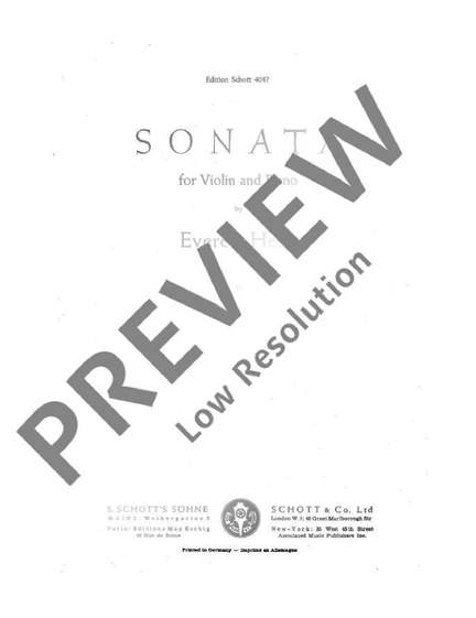 Helm, Everett: Sonata