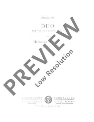 Schroeder, Hermann: Duo op. 28