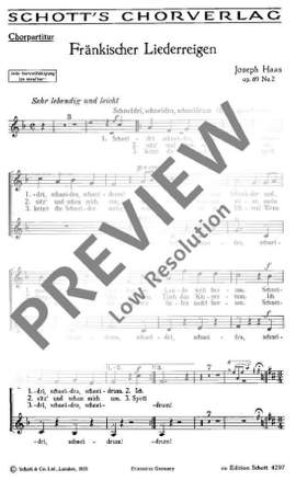 Haas, Joseph: Liederreigen nach Volksweisen op. 89