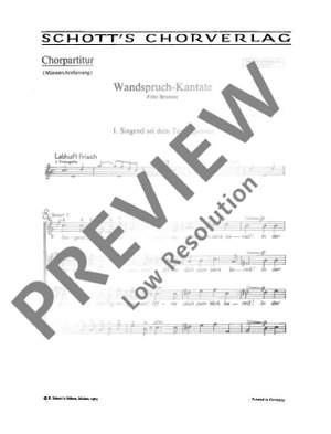 Mohler, Philipp: Wandspruch-Kantate op. 29a