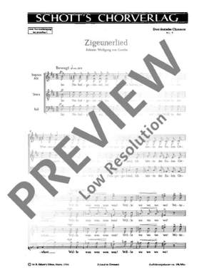 Biebl, Franz: 3 deutsche Chansons