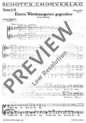 Sutermeister, Heinrich: Drei Lieder