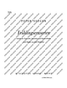 Seeger, Peter: Frühlingserwarten