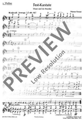 Fussan, Werner: Fest-Kantate