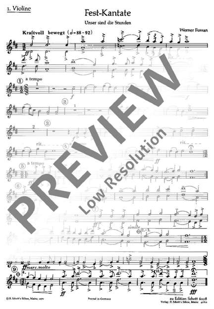 Fussan, Werner: Fest-Kantate