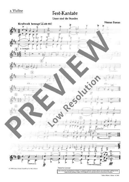 Fussan, Werner: Fest-Kantate