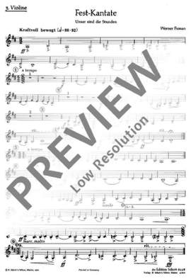 Fussan, Werner: Fest-Kantate