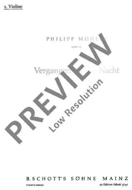 Mohler, Philipp: Vergangen ist die Nacht Werk 14