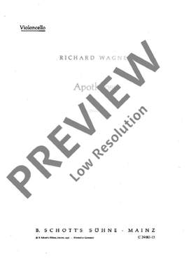 Wagner, Richard: Apotheose des Hans Sachs WWV 96