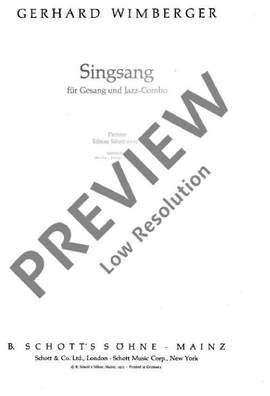 Wimberger, Gerhard: Singsang