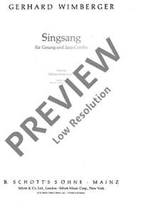 Wimberger, Gerhard: Singsang