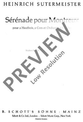 Sutermeister, Heinrich: Sérénade for Montreux