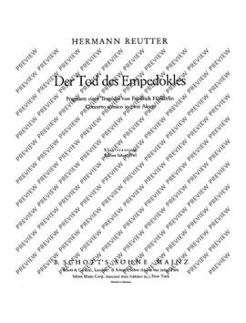 Reutter, Hermann: Der Tod des Empedokles