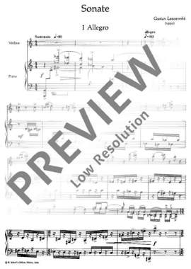 Lenzewski, Gustav: Sonata