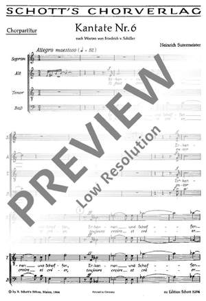 Sutermeister, Heinrich: Kantate Nr. 6
