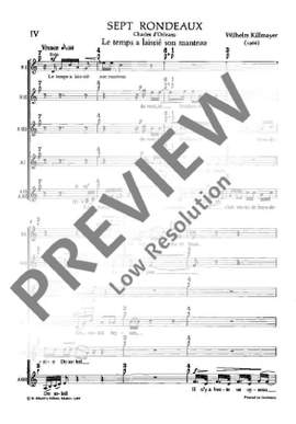 Killmayer, Wilhelm: Sept Rondeaux