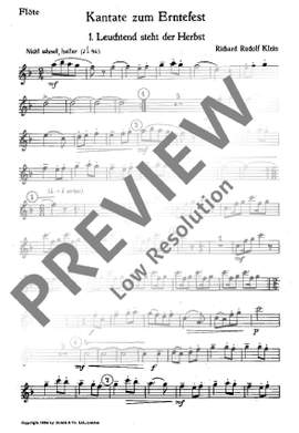 Klein, Richard Rudolf: Kantate zum Erntefest