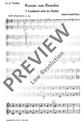 Klein, Richard Rudolf: Kantate zum Erntefest